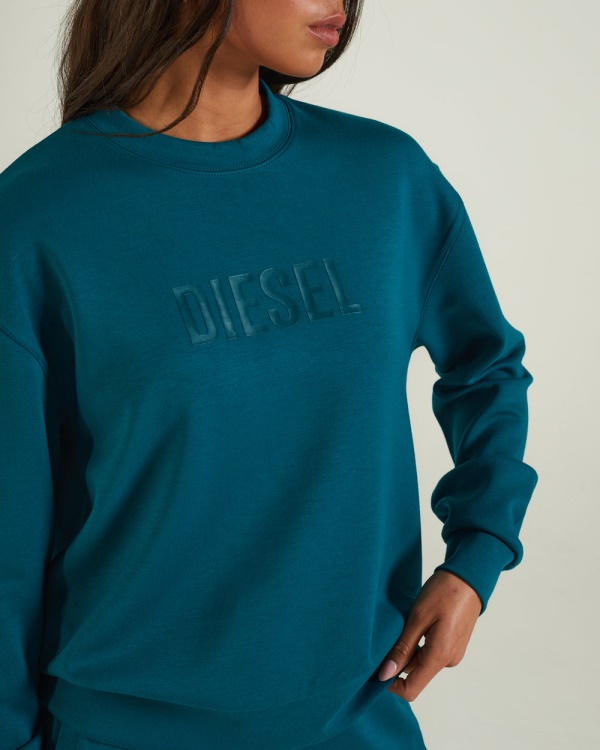 Green Rue Sweater Teal Green Diesel