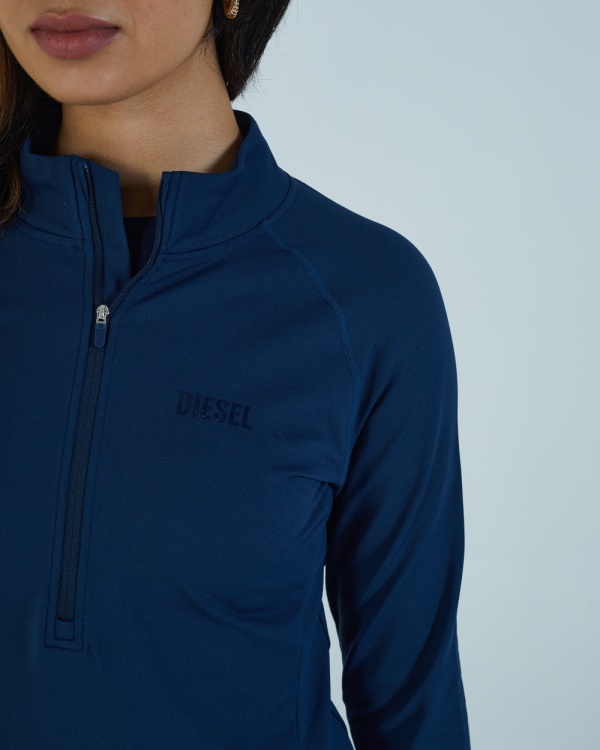 Diesel Thea Half Zipper Peacock Navy