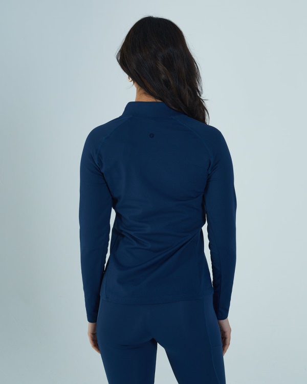 Diesel Thea Half Zipper Peacock Navy