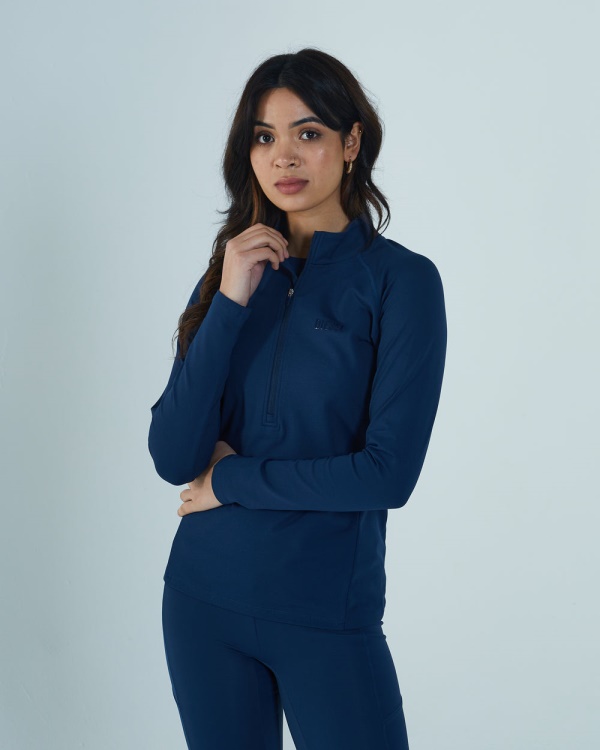 Diesel Thea Half Zipper Peacock Navy