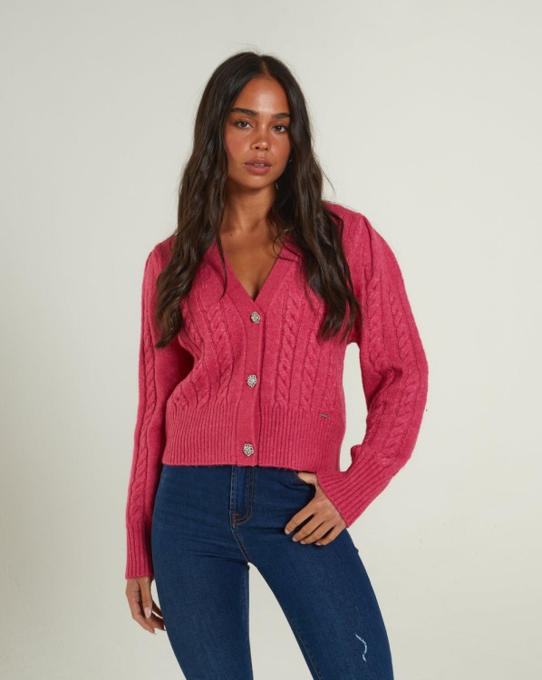 Pink Abra Cardigan Flirty Fuchsia Diesel