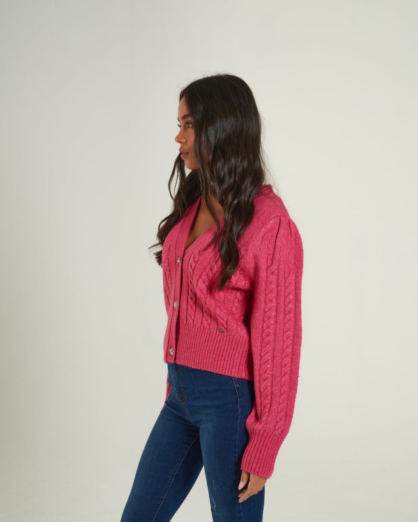 Pink Abra Cardigan Flirty Fuchsia Diesel