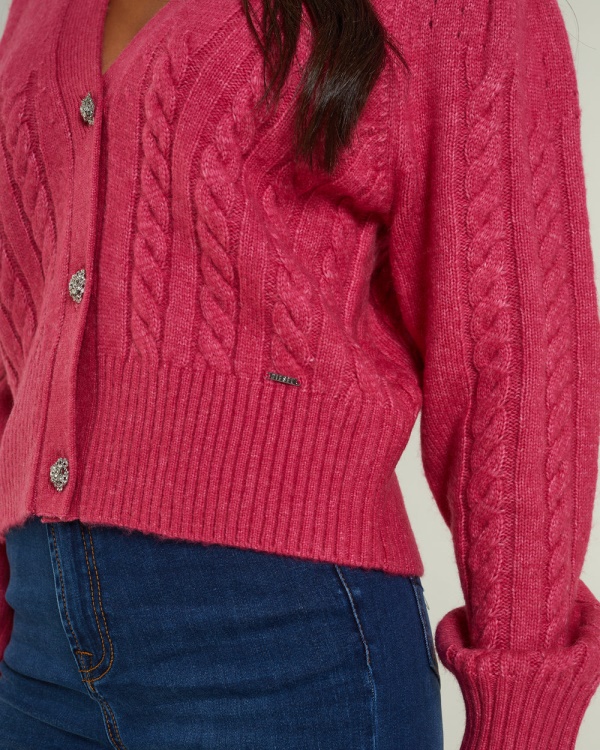 Pink Abra Cardigan Flirty Fuchsia Diesel