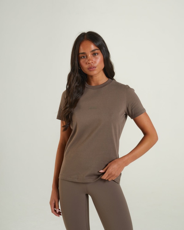 Livia Tee Taupe Diesel Brown