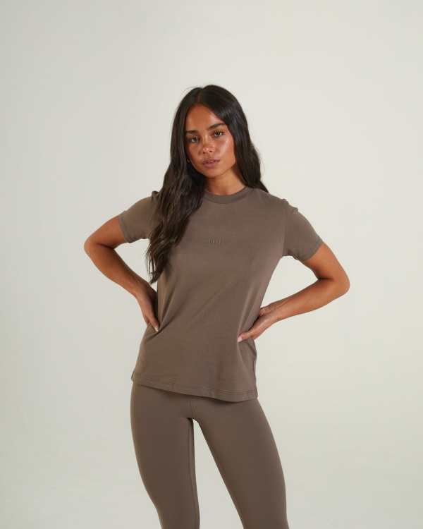 Livia Tee Taupe Diesel Brown