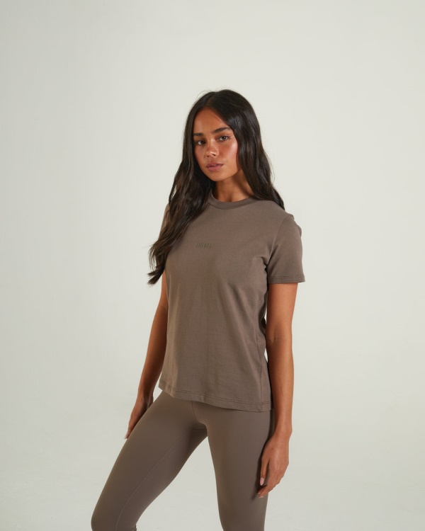 Livia Tee Taupe Diesel Brown