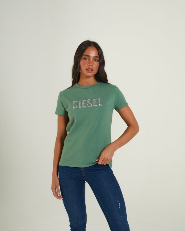 Green Mamie T-Shirt Green Ivy Diesel