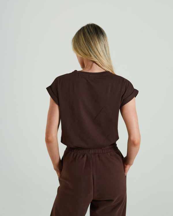 Maya T-Shirt Deep Coco Diesel Brown