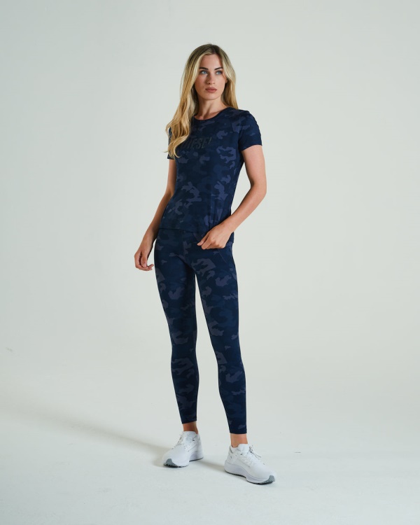 Navy Lift T-Shirt Midnight Camo Diesel