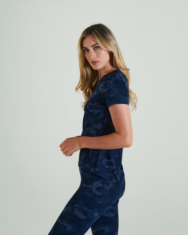 Navy Lift T-Shirt Midnight Camo Diesel