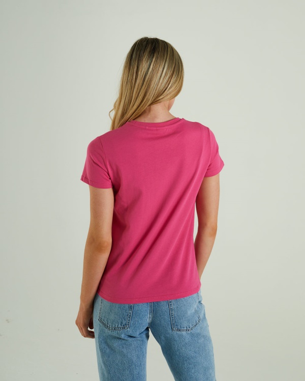 Pink/Light Grey Diesel Hattie T-Shirt Flirty Fuchsia