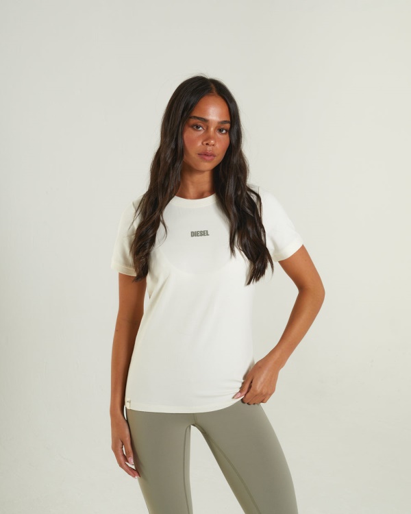Diesel Julia T-Shirt Cream Ivory