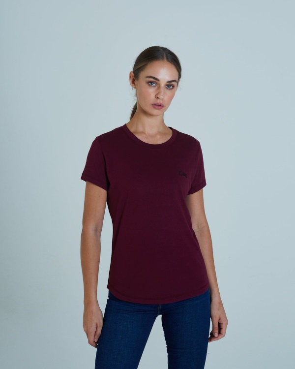 Wine Cloda Basic T-Shirt Deep Damsen Diesel