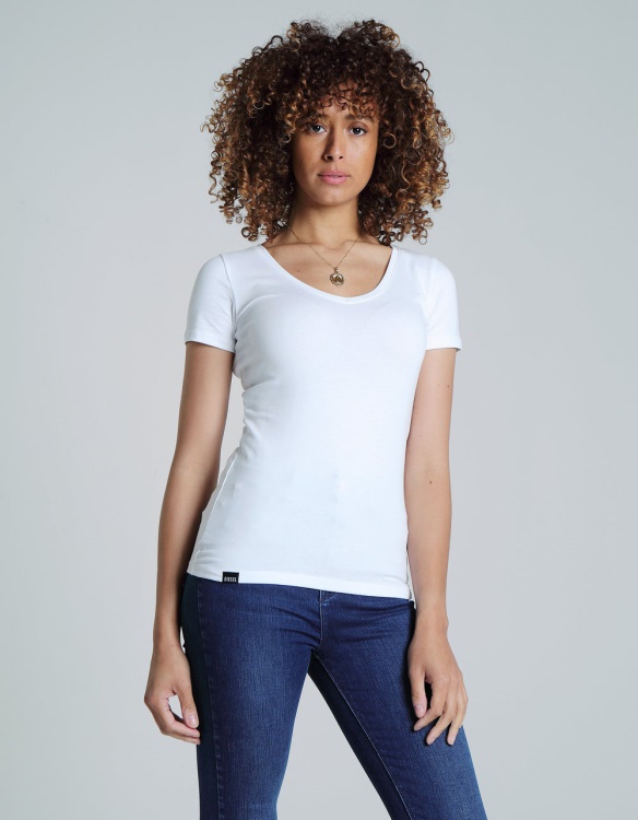Diesel Clara V Neck Basic Optic White
