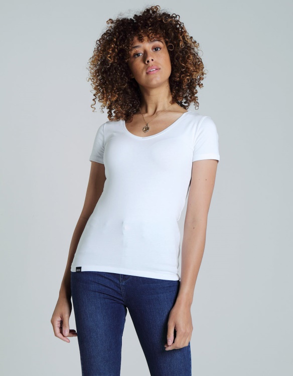 Diesel Clara V Neck Basic Optic White