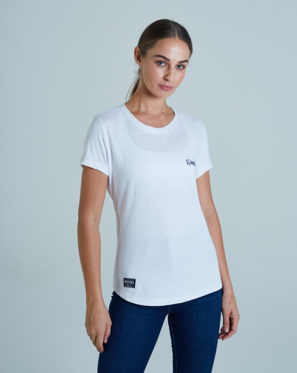 Cloda Basic Tee Optic Diesel White