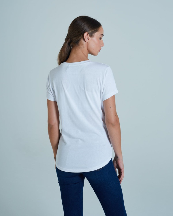 Cloda Basic Tee Optic Diesel White