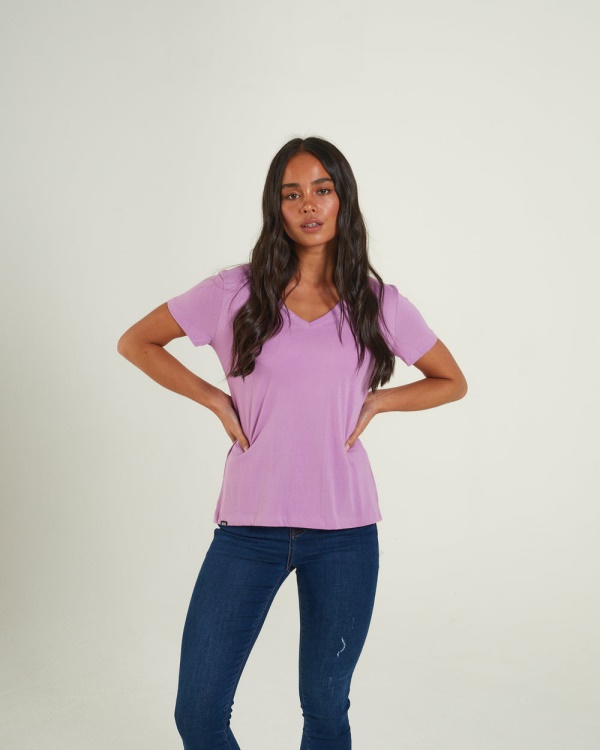Purple Diesel Ada Basic Tee Purple Orchid