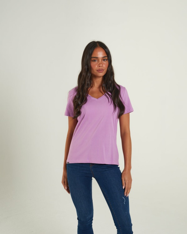 Purple Diesel Ada Basic Tee Purple Orchid