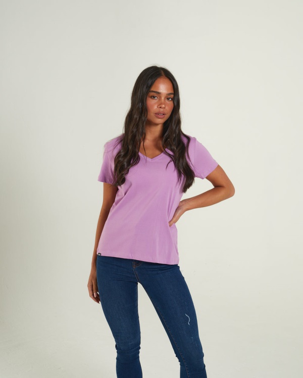 Purple Diesel Ada Basic Tee Purple Orchid