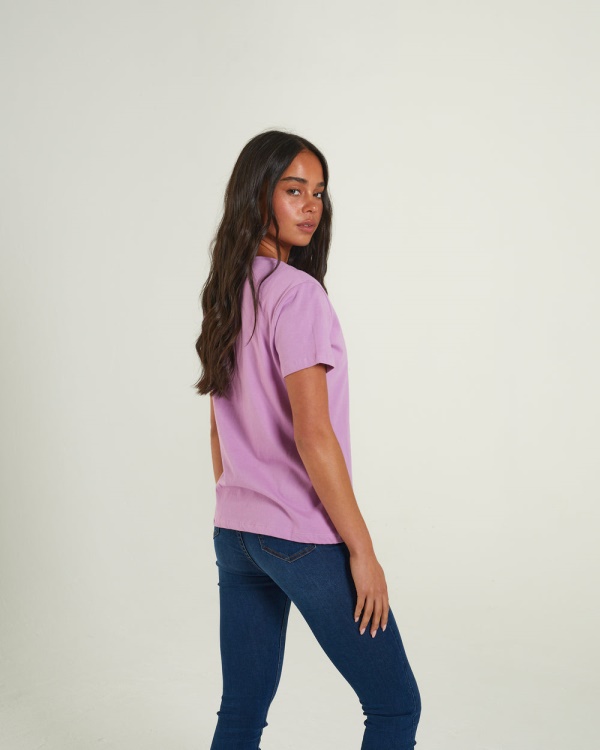 Purple Diesel Ada Basic Tee Purple Orchid