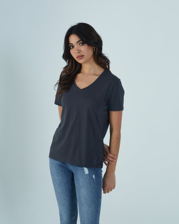 Diesel Ada Basic Tee Charcoal Grey