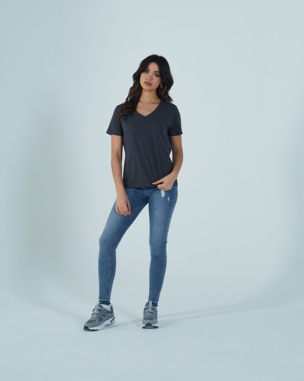 Diesel Ada Basic Tee Charcoal Grey
