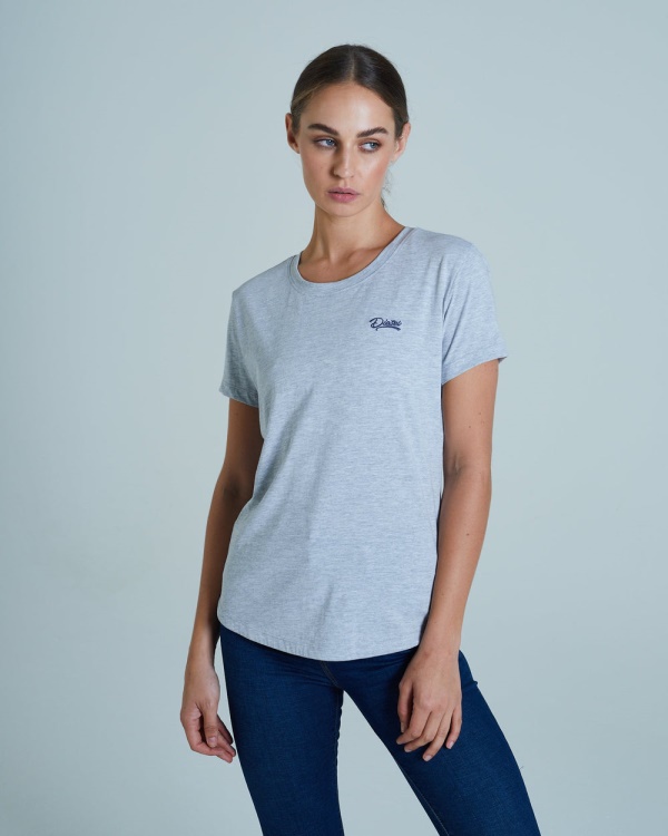 Cloda Basic Tee Pebble Diesel Light Grey