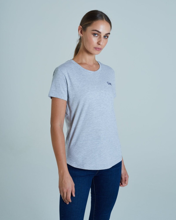 Cloda Basic Tee Pebble Diesel Light Grey