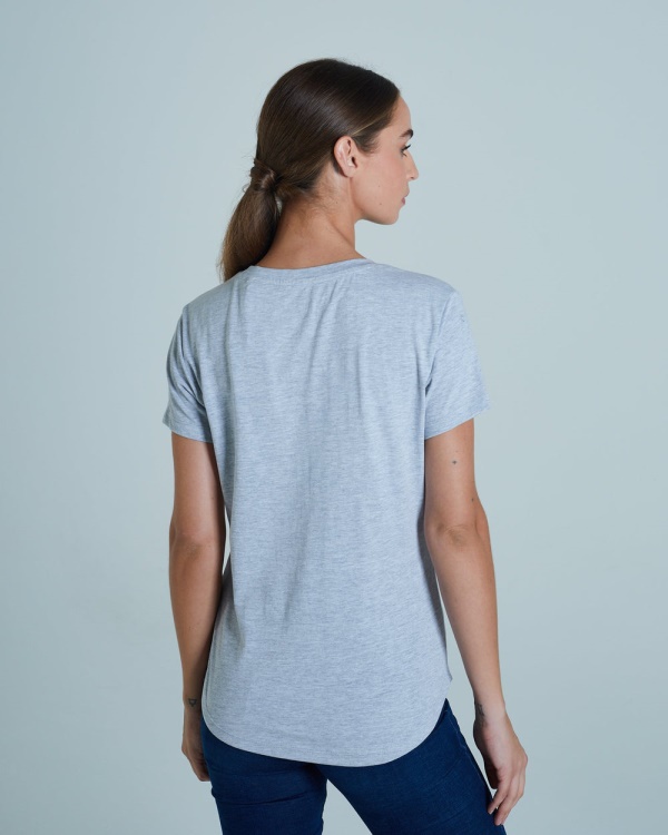 Cloda Basic Tee Pebble Diesel Light Grey