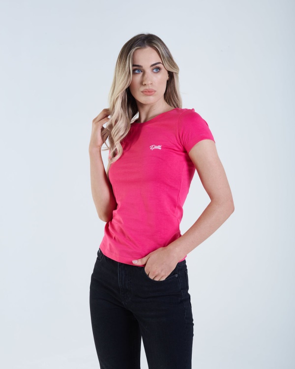 Cloda Basic T-Shirt Pink Glo Diesel