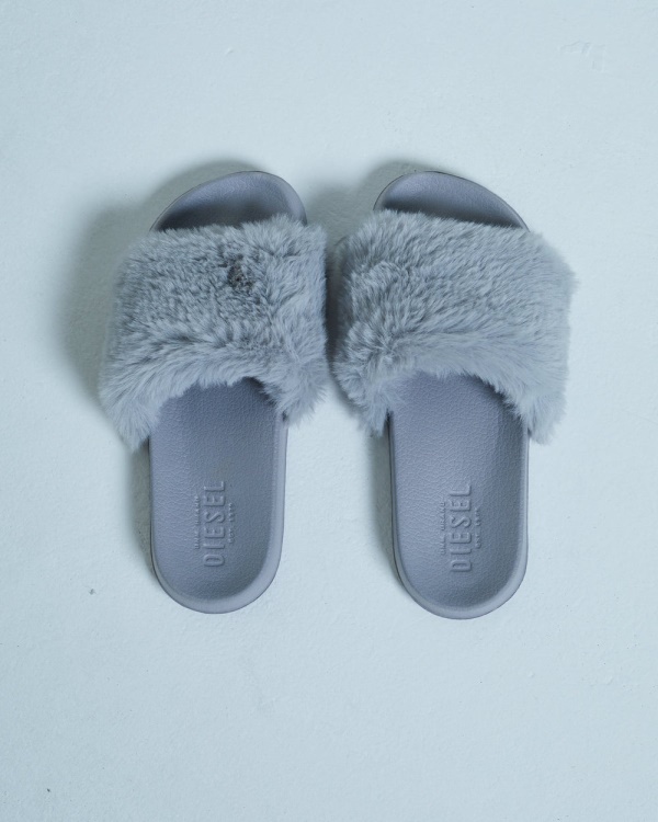 Diesel Saffron Sliders Grey