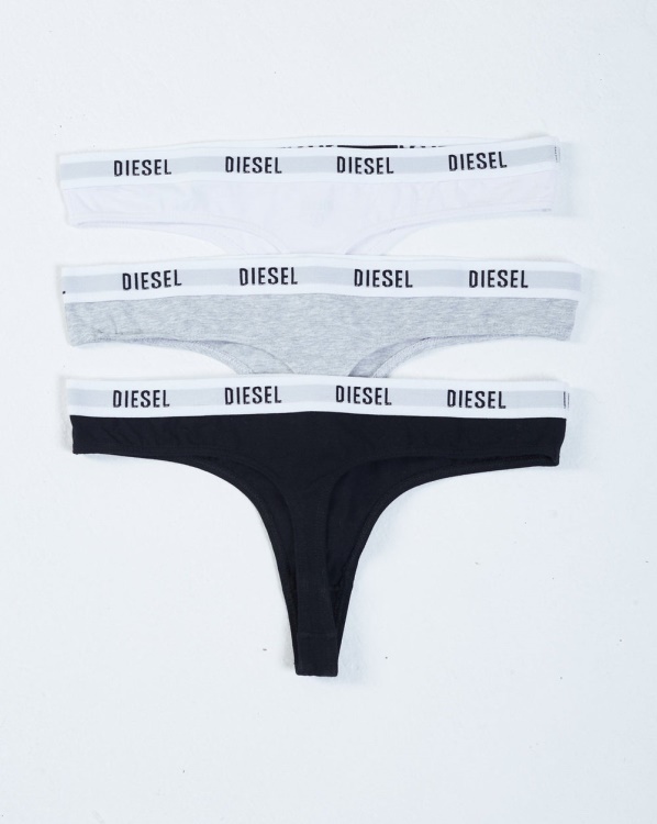 Diesel Aubrey 3 Pack Thong Black