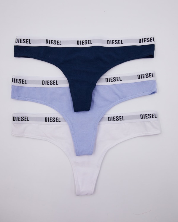 Diesel Aubrey 3 Pack Thong Navy