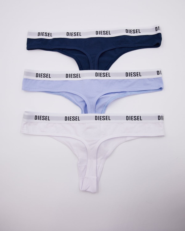 Diesel Aubrey 3 Pack Thong Navy