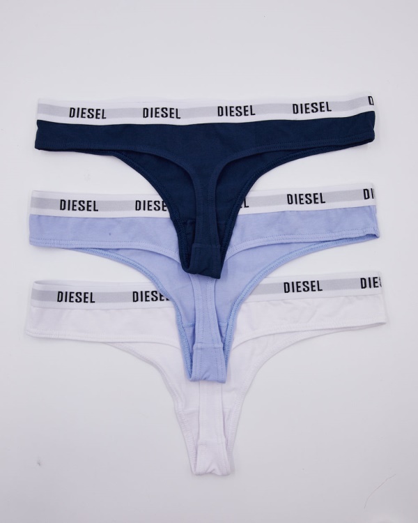 Diesel Aubrey 3 Pack Thong Navy