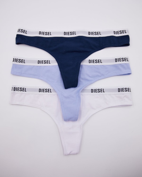 Diesel Aubrey 3 Pack Thong Navy