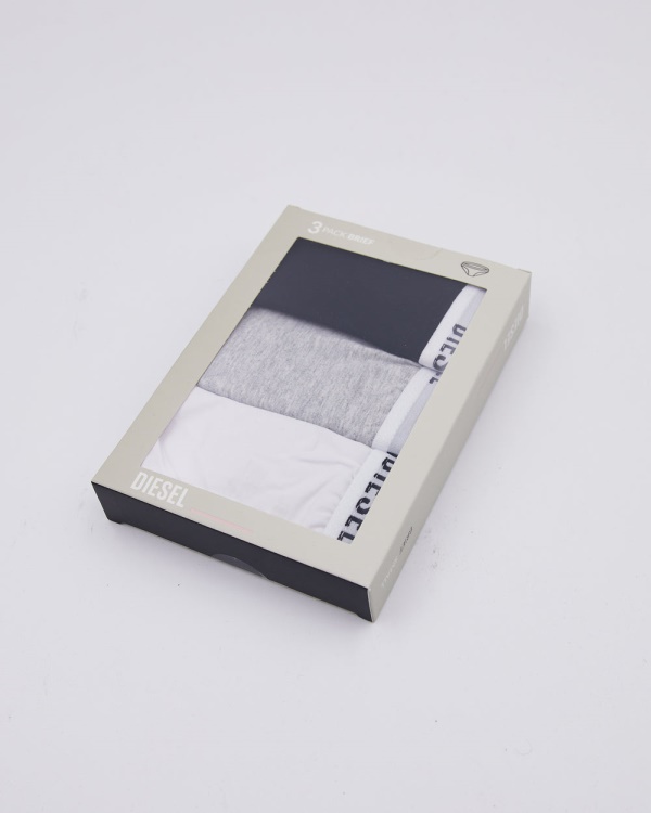 Diesel Savannah 3 Pack Briefs White/Pebble/Black