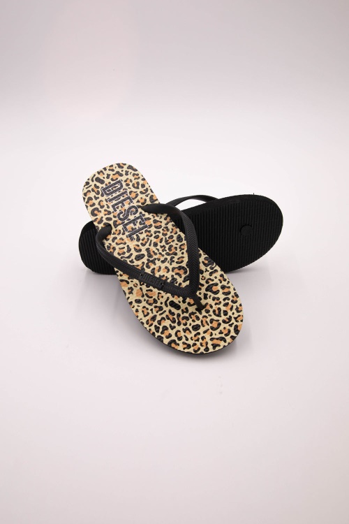 Print Sadie Flip Flops Leopard Print Diesel