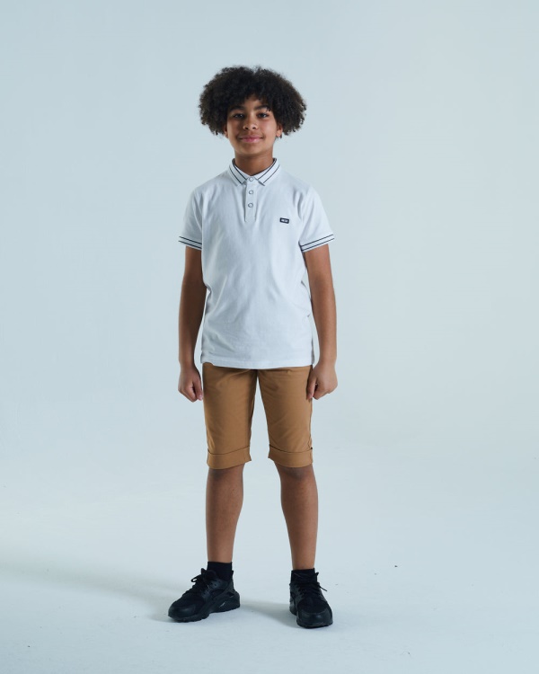 Navy Diesel Ralph Polo White