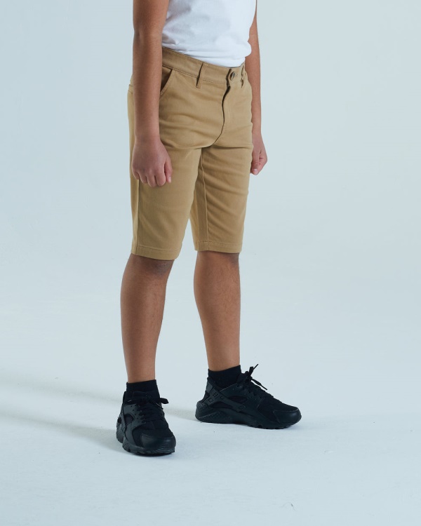 Grey Diesel Ewan Chino Shorts Sand