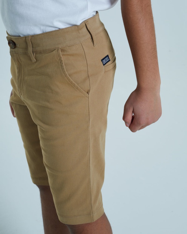 Grey Diesel Ewan Chino Shorts Sand