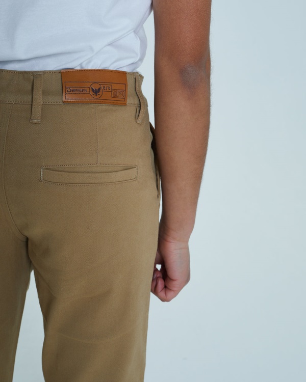 Grey Diesel Ewan Chino Shorts Sand
