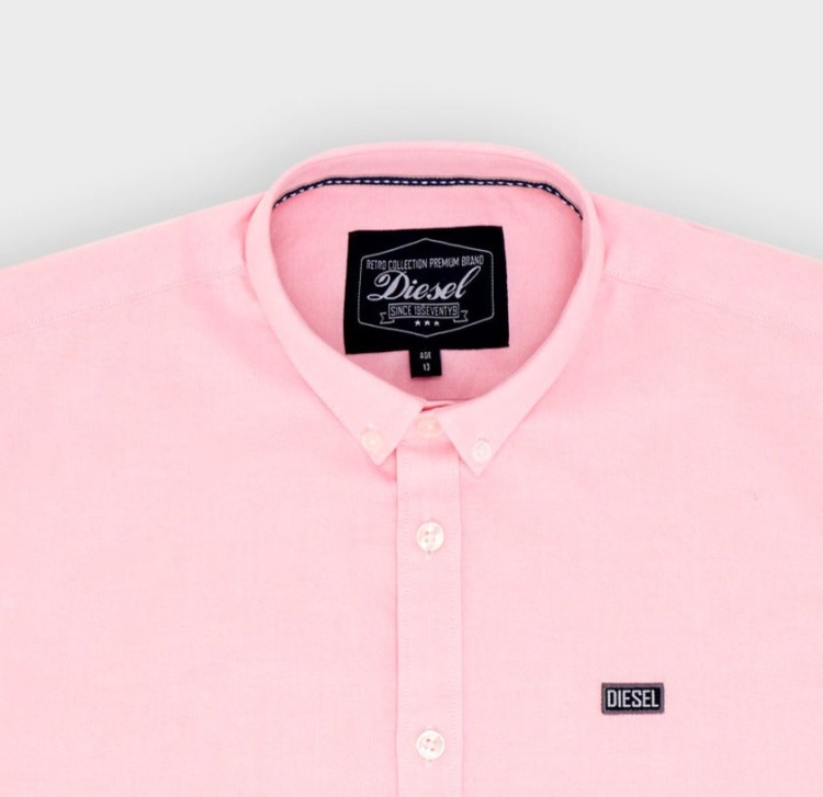 White Diesel Walsh Oxford Shirt Pink