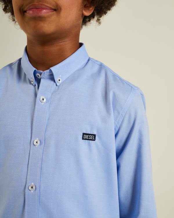 Jude Shirt Sky Blue Diesel White