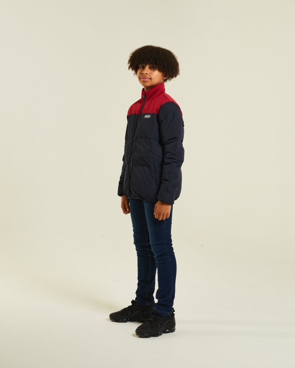 Diesel Hartley Padded Jacket Red/Navy Grey/Black