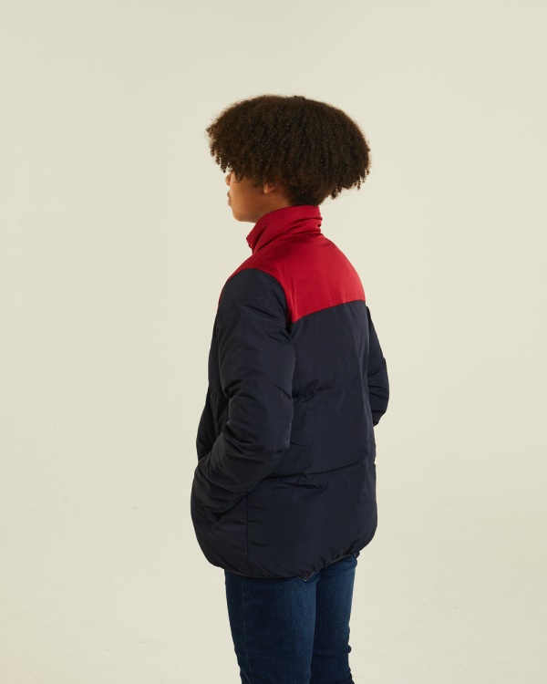 Diesel Hartley Padded Jacket Red/Navy Grey/Black