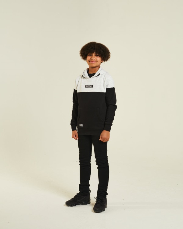 Diesel Albert Hood Grey/Black White