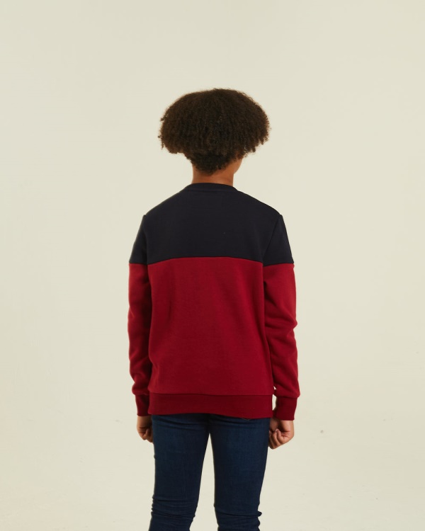 Barney Sweater Red/Navy Diesel Blue