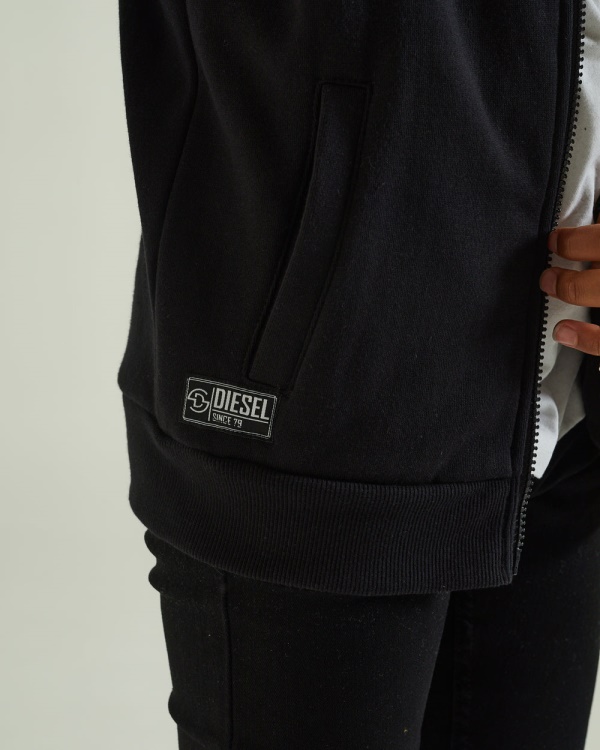 Diesel Larkin Zip Through Black Red